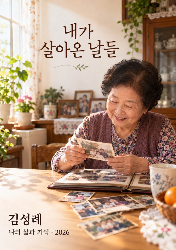 부모님 삶 책 표지 예시