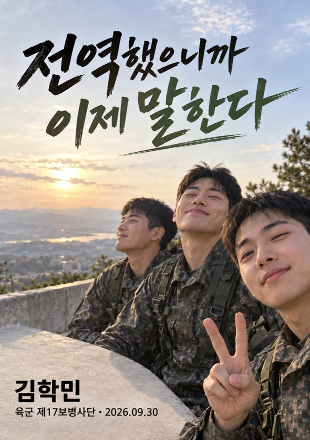 전역 기록 책 표지 예시